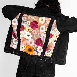 Chaqueta Vaquera para Mujer con Flores de Encaje, Abrigo Vaquero Bordado Elegante, Ropa Exterior Informal y Estilosa para Damas, Precio al por Mayor - Product Image 6