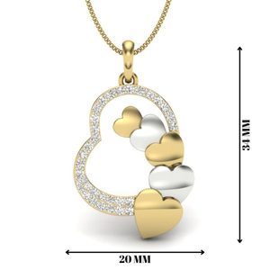 Pendentif en or 18 carats avec diamants Ishi Heart Flow Lab Grown Diamond - Product Image 2