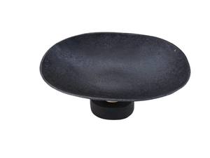 Bol de service sur pied en métal, design luxueux, fait main, écologique, sans danger pour les aliments, élégant, décoration de table, parfait pour les centres de table de fête, noir - Product Image 3