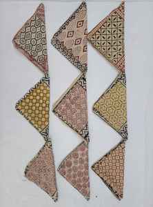 Ensemble de 9 bandanas en coton biologique imprimés à la main, foulards bohèmes, bandeau d'été, cravate pour le cou, accessoire pour cheveux, léger - Product Image 3