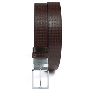 Cinturones de vestir OEM de nuevo diseño elegante, hebilla de trinquete para hombre, cinturones de cuero genuino de alta calidad, precios al por mayor personalizados, logotipo personalizado - Product Image 3