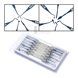 Juego de 6 Instrumentos Manuales de Acero Inoxidable para Rellenos Dentales de Composite, Herramientas de Limpieza Dental Restauradora con Agarre Ergonómico, Grado A+ - Product Image 3