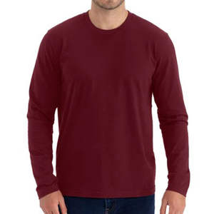 เสื้อยืดแขนยาวผ้าฝ้ายแท้ 100% สำหรับผู้ชาย เหมาะสำหรับออกกำลังกาย ฟิตเนส ใส่สบาย ระบายอากาศดี เหมาะสำหรับใส่ในฤดูใบไม้ร่วงและฤดูหนาว - Product Image 1