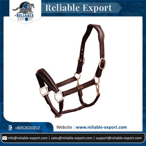 Exportateur indien professionnel de licou de cheval en cuir brun produit de haute qualité du fabricant de cuir expert - Product Image 4
