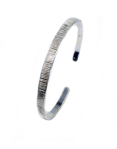 Bracelet de manchette en argent sterling 925 avec texture de sable brut tendance unique pour femmes - Product Image 3