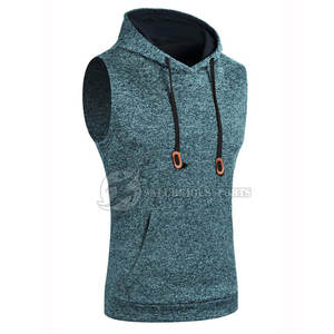 High Quality <b>Sleeveless</b> <b>Hoodie</b> for Adults Cotton Polyester Solid Print Pattern Winter Outdoor Zipper Design Puff Plain Dyed - Product Image 4