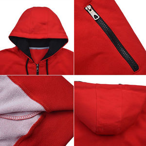 Nuevo 2024 al por mayor logotipo personalizado impresión algodón liso cremallera Sudadera con capucha hombres diseño OEM servicio cremallera Sudadera con capucha para hombres - Product Image 2