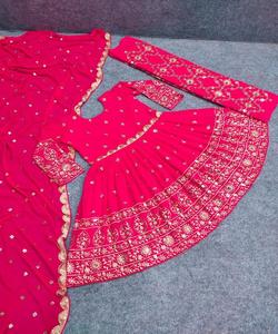 ชุดเดรสออกแบบสำหรับสุภาพสตรี3ชิ้นแบบเย็บสไตล์อินเดียชุดแต่งกายสำหรับผู้หญิง - Product Image 2