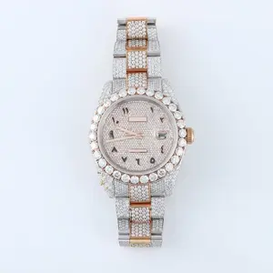 Diamond High Quality Mechanical Luxury Diamond Watches VVS Lab grown Watch Iced Out Watch For Men jewelry exporter from india