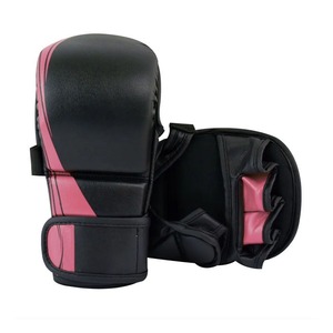 Guantes de combate MMA de diseño personalizado de alta calidad, los mejores guantes de lucha de entrenamiento de cuero negro con características elásticas al por mayor - Product Image 1