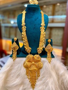 Classique Vintage 24K Plaqué Or Diamant Cuivre Matériel Ensemble de Bijoux Comprend Collier Boucles D'oreilles Broches Peignes-Cadeau - Product Image 6