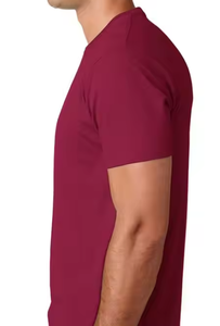 Camiseta de cuello redondo de algodón Premium, Camiseta cómoda de ajuste elegante para hombre, perfecta para actividades diarias informales y al aire libre - Product Image 3