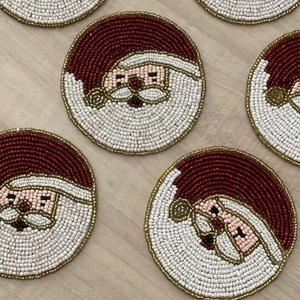 MS HANDICRAFT Handmade Classic Beaded <b>Coasters</b>-Portable Church & Religious <b>Drink</b> <b>Coasters</b> with Polyester Backing (4x4 Inch) - Product Image 1