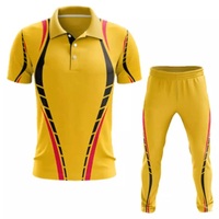 Uniformes de Cricket Personalizados al por Mayor, Transpirables, de Malla 100% Poliéster, Manga Corta, Camisetas y Kits para Equipos Masculinos con Servicio OEM
