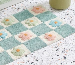 Love IS Home เสื่อผ้าฝ้ายหนา6มม. ลายเรขาคณิต LH-278เป็นมิตรกับสิ่งแวดล้อมซักได้ทรงสี่เหลี่ยมสำหรับใช้ในบ้านและโรงแรม - Product Image 2