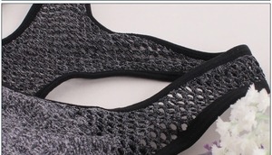 Buena calidad Super septiembre fitness bandeau activo suave correas de hombro anchas gimnasio acanalado mujeres damas Sujetador deportivo logotipo personalizado C - Product Image 4