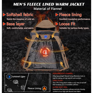 Men Custom Parka Jacket With Thermal Lining Reinforced Seams Adjustable Hood <b>Heavy</b> <b>Duty</b> Zip And Complete Oem Odm Production - Product Image 4