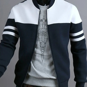 Casual Men's Autumn Winter <b>Zipper</b> <b>Jackets</b> Sportswear Patchwork Long Sleeve Coat Fashion Streetwear Outdoor <b>Jackets</b> - Product Image 1