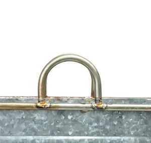 Juego de 3 contenedores de almacenamiento de alimentos galvanizados en forma de cubo, vajilla elegante para el hogar y utensilios de cocina, solución de almacenamiento de alimentos - Product Image 3