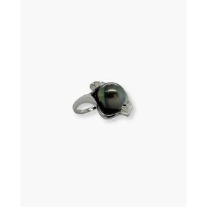 Anillo de Perla Tahitiana - Joyería de Perla Negra Genuina - Product Image 1