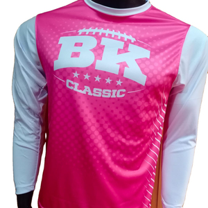 T-Shirt à Manches Longues Personnalisé en Jersey de Spandex de Coton Teint par Dip pour Hommes Broderie Numérique du Logo du Pakistan Vraies Photos Tissu Tricoté - Product Image 1