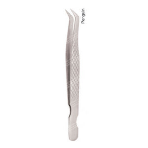 Pince à épiler d'extension de cils en acier inoxydable pingouin couleur argent différents modèles - Product Image 3