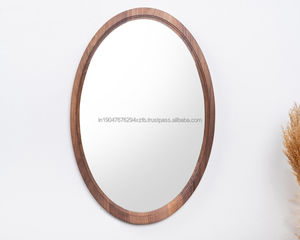 Premium Handmade Art Deco Wood Asymmetrical <b>Compact</b> Wall <b>Mirror</b> Eco-Friendly Lightweight 4mm Thick Home Use KALATRI - Product Image 3