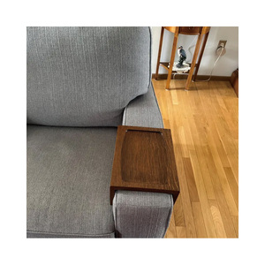 Table d'appoint en bois sur mesure - Support <span class=keywords><strong>de</strong></span> canapé personnalisé en noyer ou en chêne - <span class=keywords><strong>Plateau</strong></span> <span class=keywords><strong>de</strong></span> canapé fait main - Product Image 5