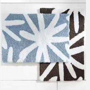 Tapis de bain absorbant antidérapant de luxe tapis de douche de porte absorbant l'eau personnalisé pour la maison ou l'hôtel tapis de salle de bain de couleur unie - Product Image 1