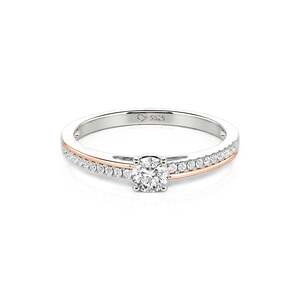 Anillo de Compromiso Jeulia Marquise Moissanite - Joyería Fina Certificada por IGI con Engaste Geométrico - Product Image 1