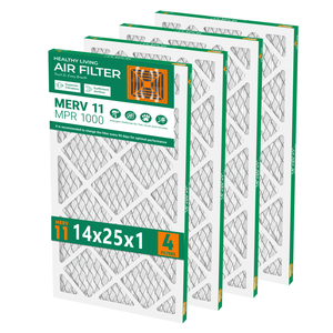 Filtro de Aire Acondicionado SUIXINEYI Premium MERV 11, Filtro de Aire Rectangular para Horno de 14x25x1 Pulgadas, Reduce Alérgenos, Polvo y Pelusa de Mascotas - Product Image 1