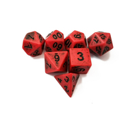 Ensemble de dés en acrylique antique de luxe, 7 pièces, pour DND RPG, jeu de dés polyédriques