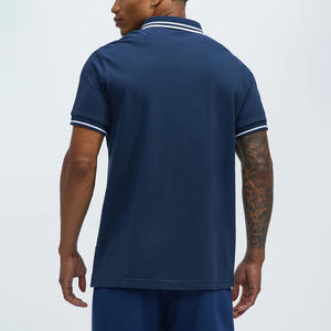 เสื้อโปโลผู้ชายแขนสั้นพิมพ์ลายสแปนเด็กซ์โพลีเอสเตอร์แห้งออกแบบโลโก้ได้ตามต้องการ - Product Image 4