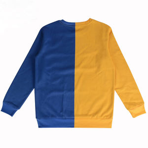 Otoño Invierno dos tonos azul amarillo sudadera 100% algodón último diseño para hombres y mujeres Color a juego MOQ 2 uds - Product Image 3