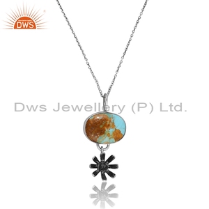 DWS Joyería Kingman Turquesa Colección: Colgante Con Collar 925 Joyería de Plata Esterlina Fabricación Proveedor - Product Image 2