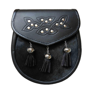 ชุดกิลท์สก็อตแบบใหม่ สีสันหลากหลาย หนังแท้ พร้อมลายสิงโตและพู่ห้อย  กระเป๋าสปอร์ราน บริการ OEM - Product Image 1