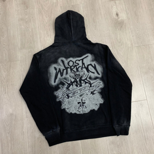 Sudadera con capucha cálida con estampado puff, forro polar de invierno, algodón grueso, unisex, estilo holgado, duradera, de calidad, elegante, moderna, informal, estilo urbano - Product Image 5