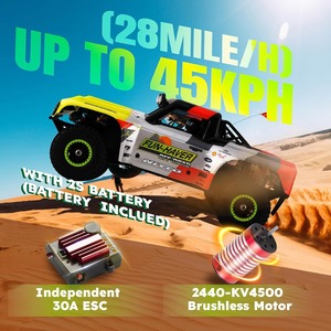 Camion RC FMS 1/18 4WD Brushless Short Course sous licence officielle Ford Bronco RTR, haute vitesse, essieux portiques, transmission à 2 vitesses - Product Image 2