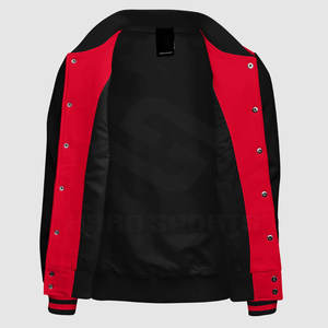 แจ็กเก็ตตัวหนังสือสำหรับผู้ชายเสื้อแจ็กเก็ตตัวหนังสือแขนยาวออกแบบเองได้ - Product Image 5