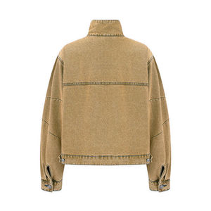 Vente en gros de veste en jean élégant pour hommes hiver chaud personnalisation haut tendance bouton coupe-vent Patchwork - Product Image 2