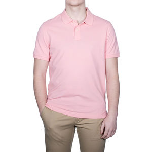 เสื้อโปโลผู้ชายคุณภาพสูง สีพื้น ระบายอากาศได้ดี แขนสั้น ผลิตจากโพลีเอสเตอร์/คอตตอน รับปักโลโก้ตามแบบ - Product Image 2