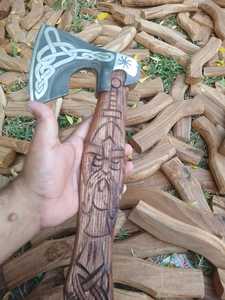 Axes en acier damas de haute qualité utilisation polyvalente différentes couleurs manche en bois prix usine design industriel le plus populaire - Product Image 4