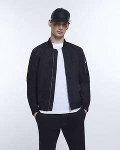 Blouson aviateur zippé pour homme de haute qualité, personnalisable, nouvelle mode, service OEM, blouson d'hiver noir, prix de gros - Product Image 1