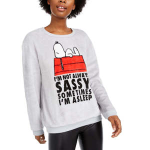 เสื้อสเวตเชิ้ตตุ๊กตาสนูปปี้สำหรับเด็กเล็ก ยี่ห้อพีนัทส์ สีเทา ไซส์เล็ก สำหรับฤดูหนาว - Product Image 1