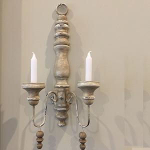 Decorative Handmade Wooden Lighting Indoor Wall Mounted <b>Candle</b> <b>Sconce</b> Wedding Decoration <b>Candle</b> Holder for Wall - Product Image 1