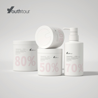 Pot en plastique PP YPQ pour soins de la peau, gommage corporel, hydratant, 100g, 500g, 1000g, conteneur pour traitement capillaire, emballage plastique personnalisé pour produits alimentaires et cosmétiques