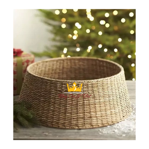 กระโปรงต้นคริสต์มาสสีธรรมชาติเป็นมิตรกับสิ่งแวดล้อมปลอกคอต้นไม้ทำจากหญ้าทะเลของตกแต่งแบบเวียดนาม - Product Image 1