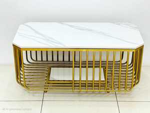 โต๊ะกลางสี่เหลี่ยมด้านบนหินอ่อน - Product Image 2