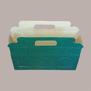 10pcs <b>Green</b> Silk Cardboard Case Box for Cream Sauces Holiday Supplies 250x80H120mm 3 Jars Fitting Perfectly - Product Image 2