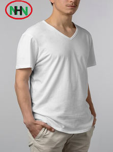 เสื้อยืดถักผ้าฝ้าย100% สำหรับผู้ชายเสื้อยืดถักสีพื้นไซส์ใหญ่พิเศษแบบลำลองมีสไตล์ - Product Image 5